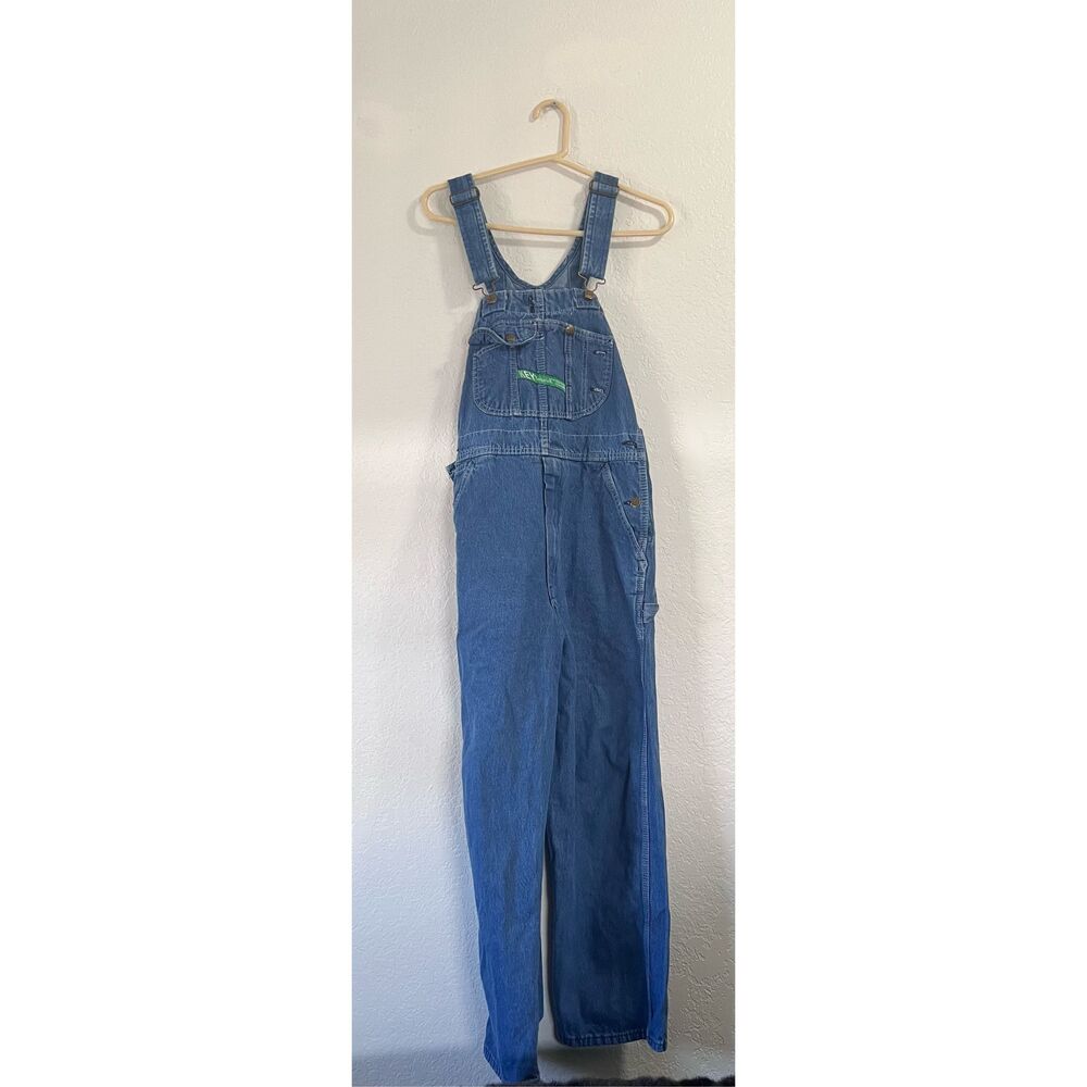 Vintage Key Imperial Overall Aristocrat Denim Bib Workwear Size 34 X 30